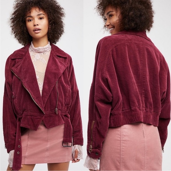 Free People Red Corduroy Jacket - Picture 1 of 4
